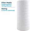 SpiroPure SP-WP5-BB 10x4.5 5 Micron String-Wound Polypropylene Water Filter Cartridge