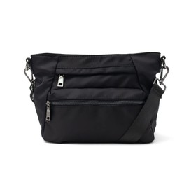 VITAFELICE nsb-30012z Women's 10 Pocket Nylon Shoulder Bag, Black