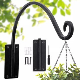 Lifyzoon Heavy Duty 16 Inch Black Storage Hook Universal Plant Hanger For Indoor Outdoor