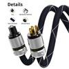 Monosaudio 12AWG Audiophile Power Cord Pure Copper Audio Power Cable