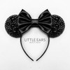 Black Sparkle Mickey Ears with Rhinestones