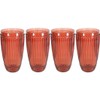 Le Cadeaux Milano 4 Piece Highball Set Berry Red Shatter