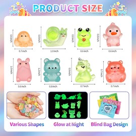 pupuluck 80pcs Mini Resin Animals Blind Bags 80 Styles Mystery Bags