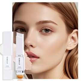 2 in 1 Color-Changing Foundation Stick, Cream Lumine Skin Stick, Weightless, Skin fit, Satin Glow Finish, Coverage Finish Base Makeup - Dual-Ended with Brush (03#Classic Ivory)