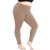 Women's Cotton Plus Size Leggings Mocha 7X