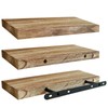 Floating Shelves for Wall, Solid Wood Wall Shelves Set of