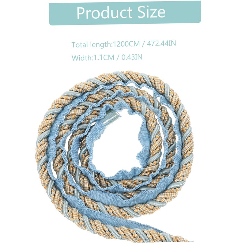 Operitacx Diy Decorative Twisted Cord Rope 4 Braided Satin Polyester