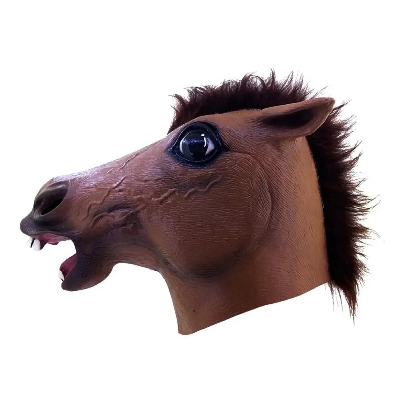 Máscara Caballo Brown Horseman Animales Halloween Ghoulish Color Café