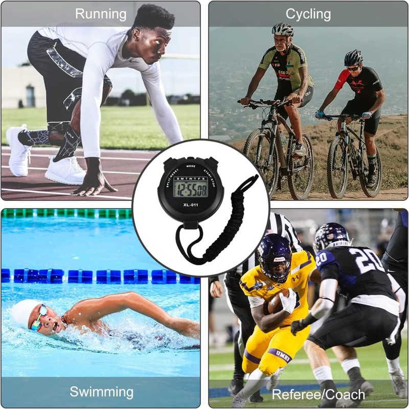 Digital Sports Stopwatch Timer Stopwatch Large Display Interval Training Timer
