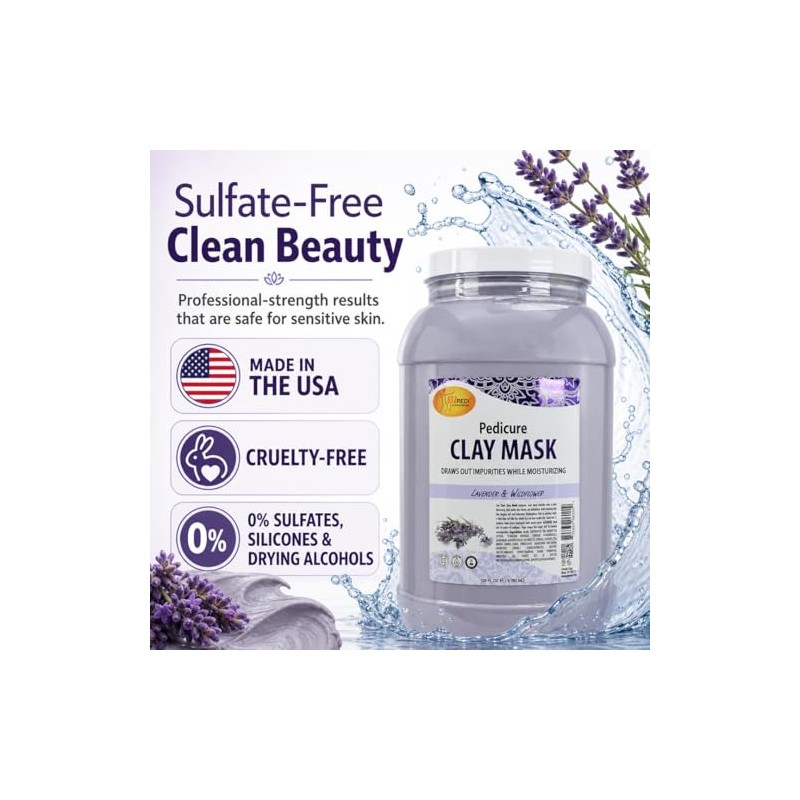 Spa Redi Pedi Clay Mask Lavender & Wildflower (Gallon) by