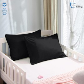 Comfort Beddings Pack of 2 Travel Pillowcases 12x16 Premium 100% Cotton Blend Grey Travel Pillow Case Zipper Closure, Super Soft and Cozy Travel Pillow Covers (Size-12x16, Dark Grey)