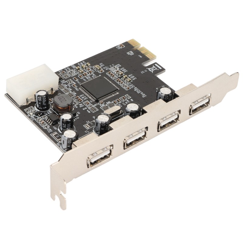 PCIe to USB2.0 Expansion Card 4 Ports 4 Pin Power