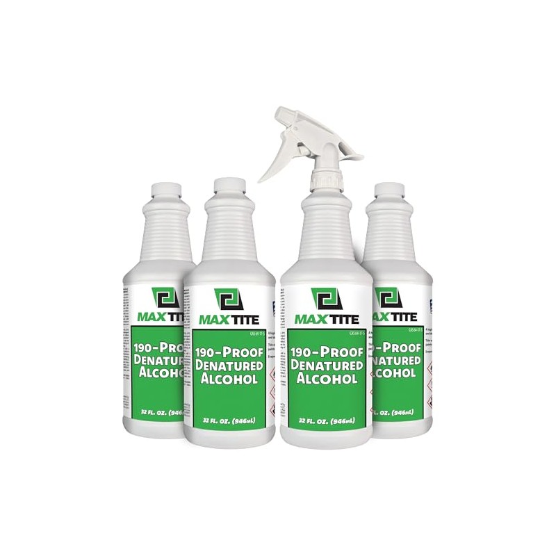 MAXTITE 190-Proof (95%) Denatured Alcohol with Heavy-Duty Sprayhead - 32
