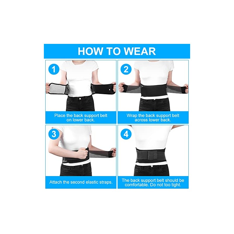 ACWOO Heated Back Support Belt, Self Heating Lower Back Support