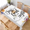 Flower Modern Quartz Table Cloth for Rectangle Table 60x84 Inch