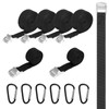 Prebarfun Set of 12 Tie Down Straps Set, 4 Pieces