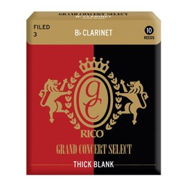 D'Addario WoodWinds ダダリオ リード Bbクラリネット用 GRAND CONCERT SELECT THICK BLANK FILED RGT10BCL300 [硬さ:3.0] 10枚入り 【国内正規品】