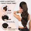 CHRSHN Ponytail Extension, Drawstring Ponytail Extension for Women Long Brown