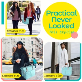 KIPBELIF Cute&Classy Roomy Insulated Lunch Bags for Women - Stylish & Functional Large Tote Adult Lunch Box for Working & Picnic