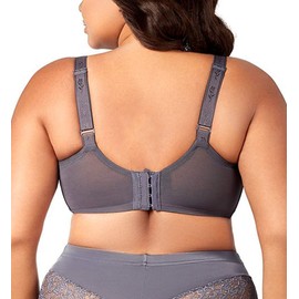 Elila Isabella Lace Full Coverage Bra 38G, Grey