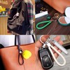 LUCKYKODOR 15 Stück Leder Geflochten Schlüsselanhänger Bunt Autoschlüsselanhänger Schlüsselband Leder