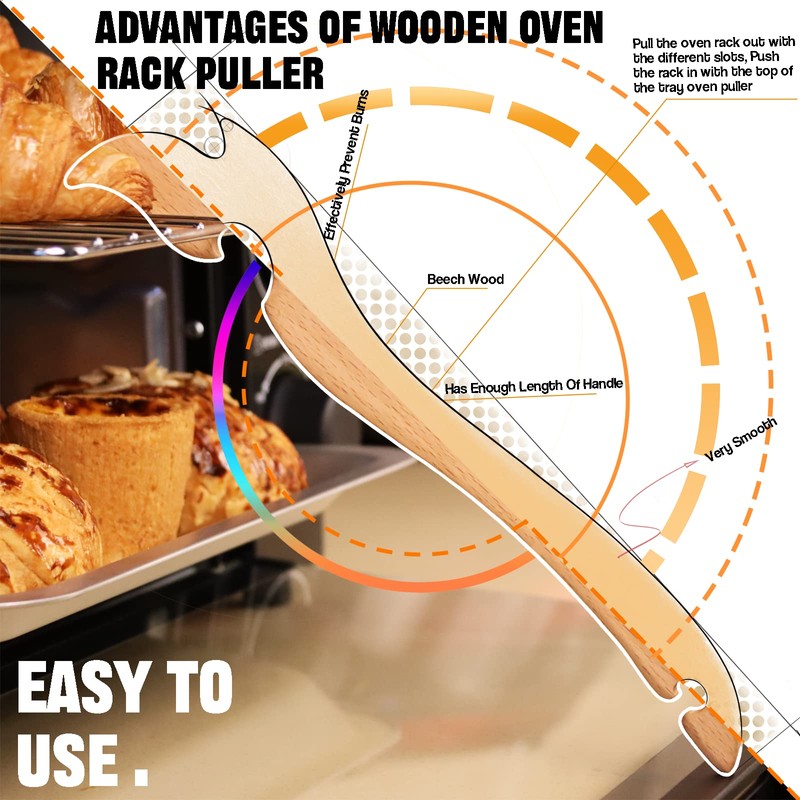 Shinelingee Oven Rack Puller - Push Pull Tool, Prevent Scalding,