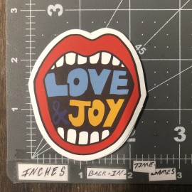 Love & Joy Adult Humor Decal Sticker Skateboard Guitar B12W
