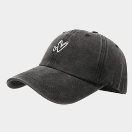 MAZELIKEHOOD Baseball Cap Adjustable Cotton Breathable Sport Casual Unisex Heart Sun Hat for Women Men Rose red