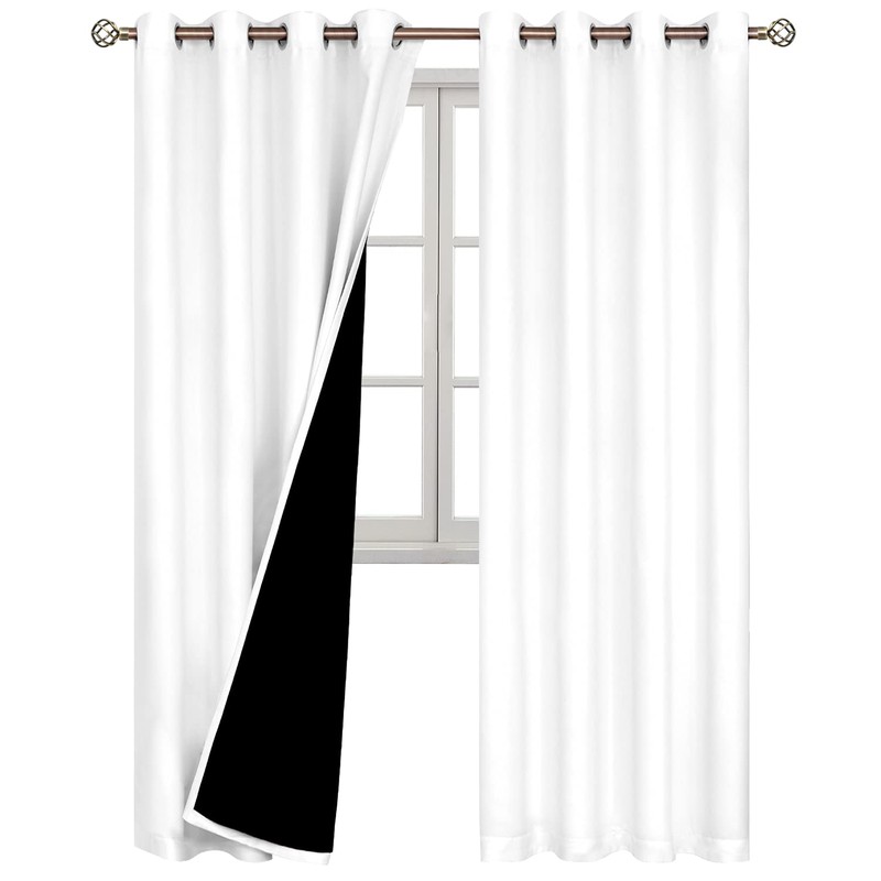 BGment Thermal Insulated 100% Blackout Curtains for Bedroom with Black