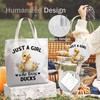 WAITPI Duck Canvas Tote Bag Gifts for Women Duck Lovers