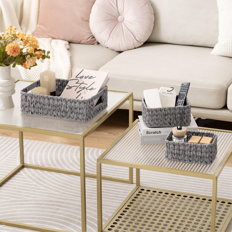 GRANNY SAYS Wicker Storage Baskets for Shelves, Wicker Baskets for