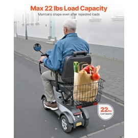 Heavy Duty Metal Wire Rear Basket Handle for Scooters Spacious Cargo Basket 1 Inch Receiver Compatibility Scooter AccessoriesFoldable or Not: Non folding