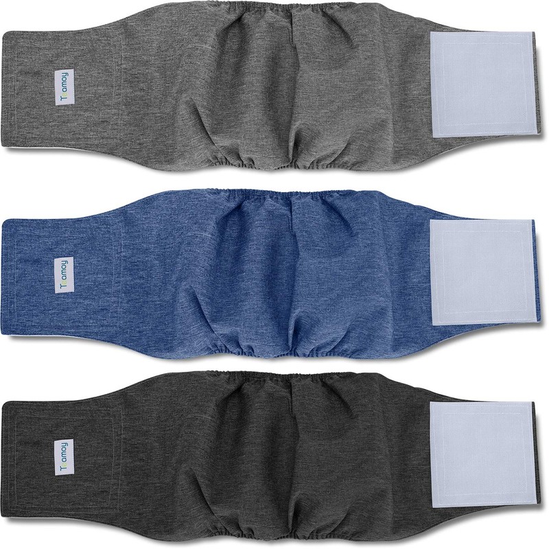 Teamoy Dog Manners Belt, Set of 3, Mesh Lining, Waterproof