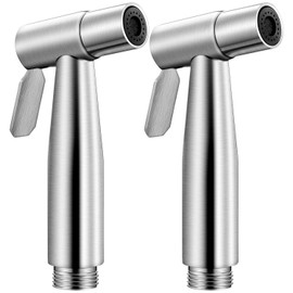 Bidet Spray Heads Set of 2 Stainless Steel Hand Bidet Spray Heads for Bathroom Kitchen and Toilet Cleaning