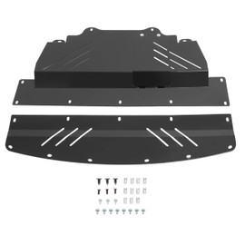 KUAFU Under Tray Skid Plate Compatible with 2007-2016 Infiniti G35X G37X Q40 Q60 Aluminum Engine Splash Shield Belly Pan Powder Coated