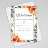 Pack of Wedding Invitations with Envelopes: Burnt Orange Floral Wedding