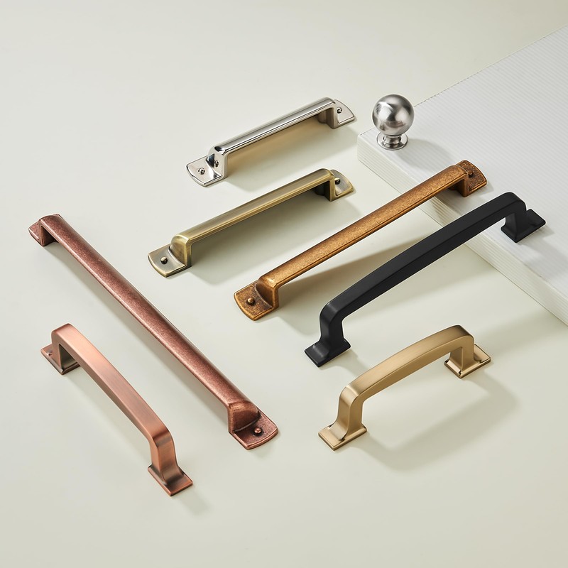 CABDM 20 Pack 1 Inch Vintage Ball Brushed Brass Cabinet