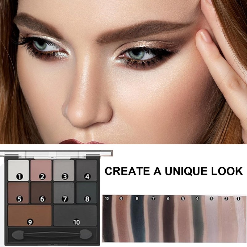 Fychuo Smokey Eyeshadow Palette Black Eyeshadow Grey Eye Shadow Pallets