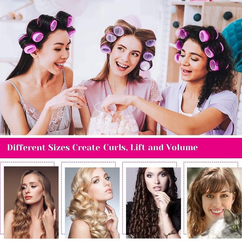 Hair Curlers Rollers, Cludoo 36Pcs Jumbo Big Hair Roller Sets