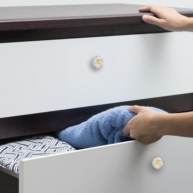 NEWzone 4 Pack Dresser Drawer Cabinet Knobs Seashells on a