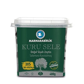 MARMARABIRLIK - Kuru Sele - Turkish Dried Black Olives 3XS - 400g
