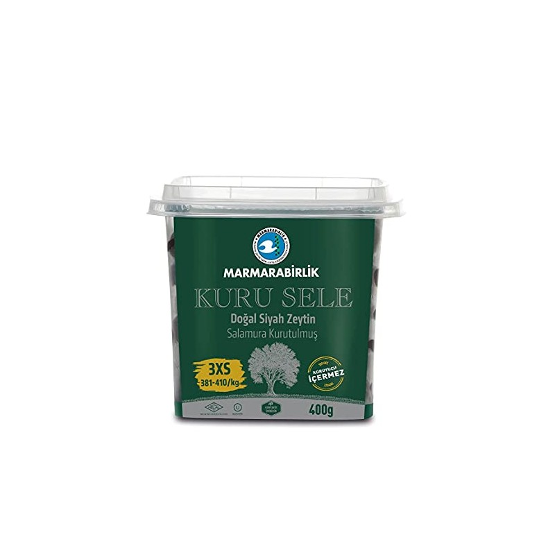 MARMARABIRLIK - Kuru Sele - Turkish Dried Black Olives 3XS