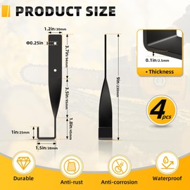 Dabolang 4PCS Chainsaw Holder,Chainsaw Hanger Wall Mount,Heavy Duty Chainsaw Rack,Weed Eater Hanger,Backpack Blower Rack,Chainsaw Storage Rack for Chainsaw Accessories Garage Organization