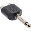 InLine® Audio adapter, InLine®, 6.3mm jack plug mono to 2x