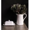 Creative Co-Op White Ceramic Pitcher
