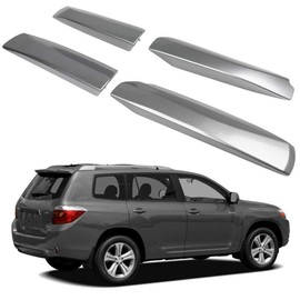 OCPTY Roof Rack Cover Rail End Shell Fit for Toyota for Highlander 2009-2013,for Toyota for Highlander 2008-2010,for Toyota for Highlander 2008-2013 4pcs Silver