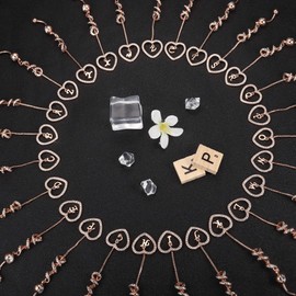 Drperfect 14G Belly Button Ring Dangle with Initials for Women Rose Gold Plated Navel Ring 316L Stainless Steel Heart Pendant Belly Piercing Jewelry24