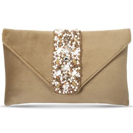 Aheli Indian Potli Bags for Women Evening Bag Clutch Ethnic Bride Purse with Drawstring (Brown)