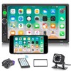 NHOPEEW Double Din Bluetooth Car Stereo 7 inch HD Touch