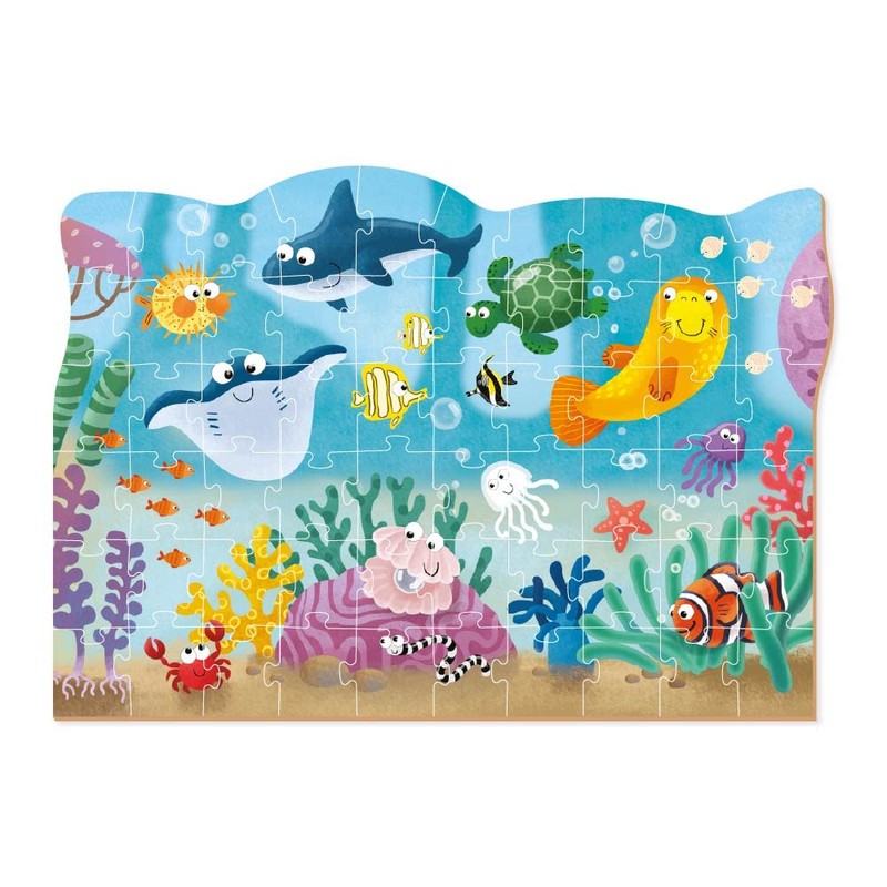 Dodo D300378 Educational Underwater World Puzzle 60 Pieces, Various